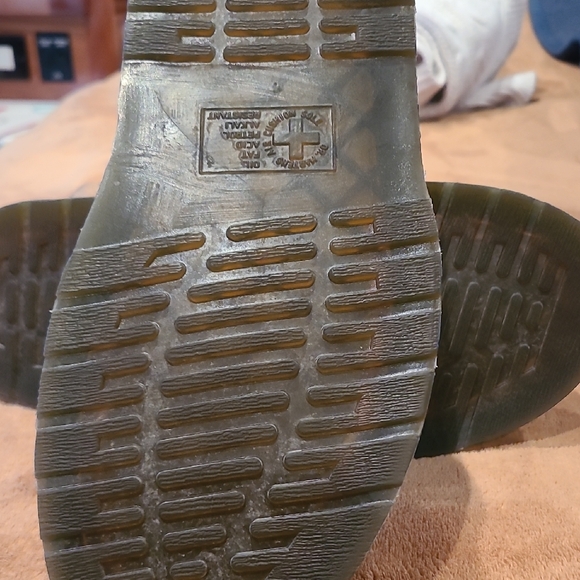 Dr. Martens Tan Leather Sandals with Silver Buckle - Picture 9 of 9